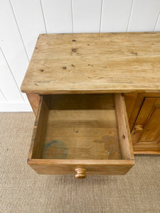 An Antique English Pine Sideboard c1890