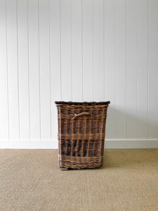 An Antique English Hotel Linen Basket