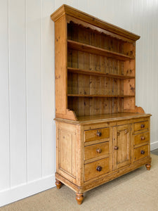 A Large 19th Century Pine Welsh Dresser or Cupboard