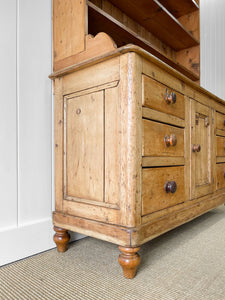A Large 19th Century Pine Welsh Dresser or Cupboard