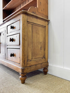 A Large 19th Century Pine Welsh Dresser or Cupboard