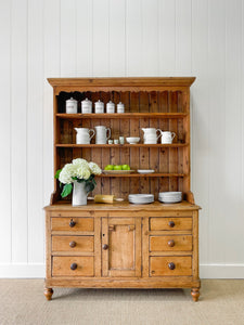 A Large 19th Century Pine Welsh Dresser or Cupboard