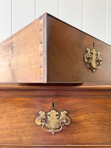 An Early 19th Century English Country Made Mahogany Chest of Drawers Dresser