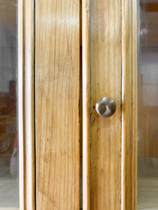 A 19th Century English Pine Bookcase with Arched Doors