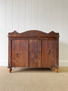 A Very Good English Pine Chest of Drawers Dresser with Wooden Knobs c1890