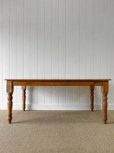 English Country Waxed Pine 6ft Dining Table