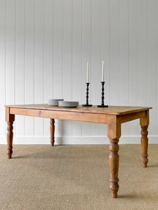 English Country Waxed Pine 6ft Dining Table