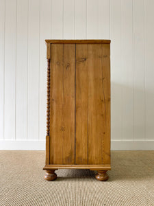 A Large Scottish Pine Chest of Drawers Dresser on Bun Feet c1890