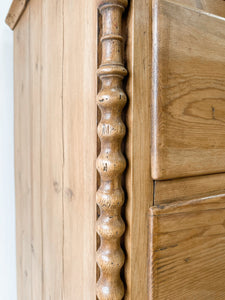 A Large Scottish Pine Chest of Drawers Dresser on Bun Feet c1890