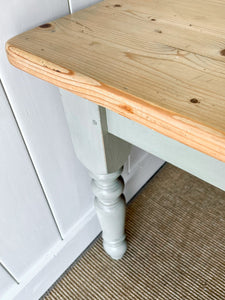 Vintage English Country Pine Waxed 4.5ft Dining Farmhouse Table