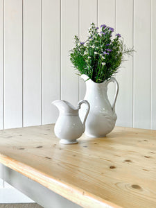 Vintage English Country Pine Waxed 4.5ft Dining Farmhouse Table