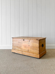 An English Pine Blanket Box or Coffee Table With Iron Handles c1850