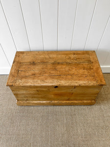 An English Pine Blanket Box or Coffee Table With Iron Handles c1850