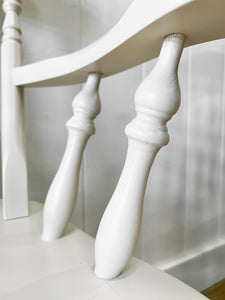 A Pair of Vintage White Armchairs in Beech
