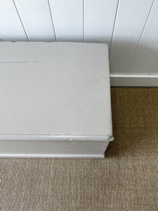 A Taupe English Pine Blanket Box or Small Low Coffee Table With Iron Handles c1850