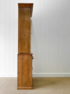 An 8ft tall, 19th Century English Pine Bookcase or Cupboard