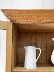 An 8ft tall, 19th Century English Pine Bookcase or Cupboard