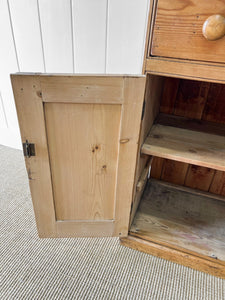 An 8ft tall, 19th Century English Pine Bookcase or Cupboard