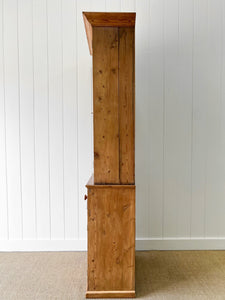 An 8ft tall, 19th Century English Pine Bookcase or Cupboard