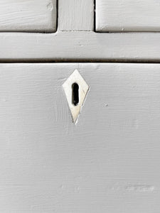 A Large Taupe English Pine Chest of Drawers Dresser on Bracket Feet c1890