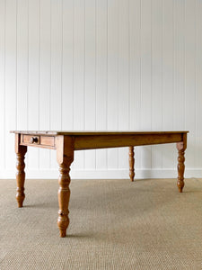 A Vintage English Country 6ft Dining Harvest Farmhouse Table
