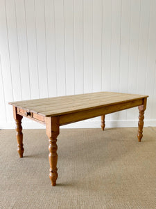 A Vintage English Country 6ft Dining Harvest Farmhouse Table