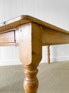 A Vintage English Country 6ft Dining Harvest Farmhouse Table