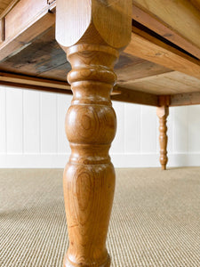 A Vintage English Country 6ft Dining Harvest Farmhouse Table