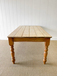 A Vintage English Country 6ft Dining Harvest Farmhouse Table