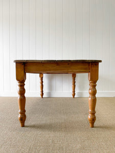 A Vintage English Country 6ft Dining Harvest Farmhouse Table