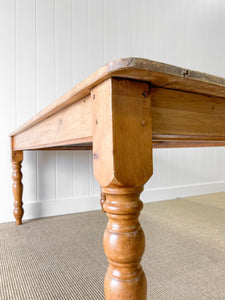 A Vintage English Country 6ft Dining Harvest Farmhouse Table