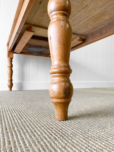 A Vintage English Country 6ft Dining Harvest Farmhouse Table