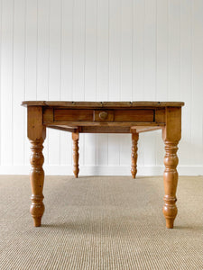 A Vintage English Country 6ft Dining Harvest Farmhouse Table