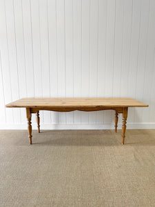 A Large Antique 8 ft English Pine Farmhouse Table