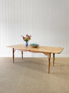 A Large Antique 8 ft English Pine Farmhouse Table