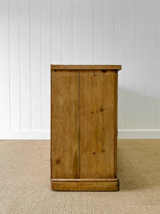 A Large English Country 7 Drawer Pine Buffet or Sideboard c1860