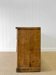 A Large English Country 7 Drawer Pine Buffet or Sideboard c1860