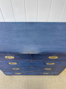 An  Antique English Campaign Chest of Drawers or Dresser