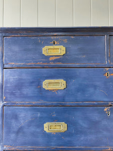 An  Antique English Campaign Chest of Drawers or Dresser