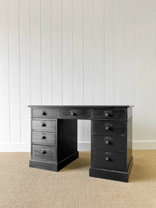 Antique English Pedestal Desk c1890