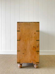 An Antique English Campaign Chest of Drawers or Dresser