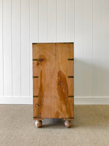 An Antique English Campaign Chest of Drawers or Dresser