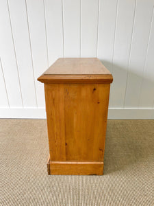 An Antique English Pine Chest of Drawers Dresser c1890