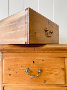An Antique English Pine Chest of Drawers Dresser c1890