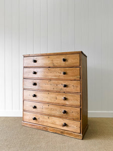 A Large English Pine Chest of Drawers Dresser on Plinth Base c1890