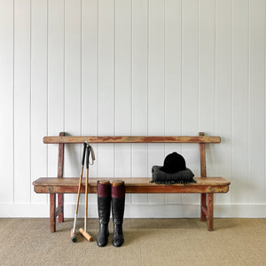 A Good and Rustic Bench with Back - 6 ft Long