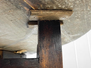 An Antique English Country Oak Drop Leaf Gate Leg Table