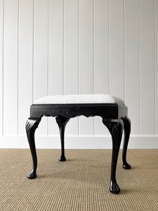 A Graceful 18th Century English Cabriole Leg Dressing Stool