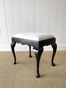 A Graceful 18th Century English Cabriole Leg Dressing Stool