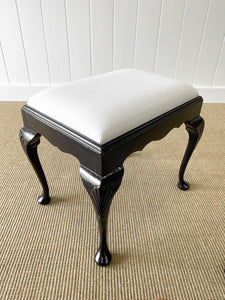 A Graceful 18th Century English Cabriole Leg Dressing Stool